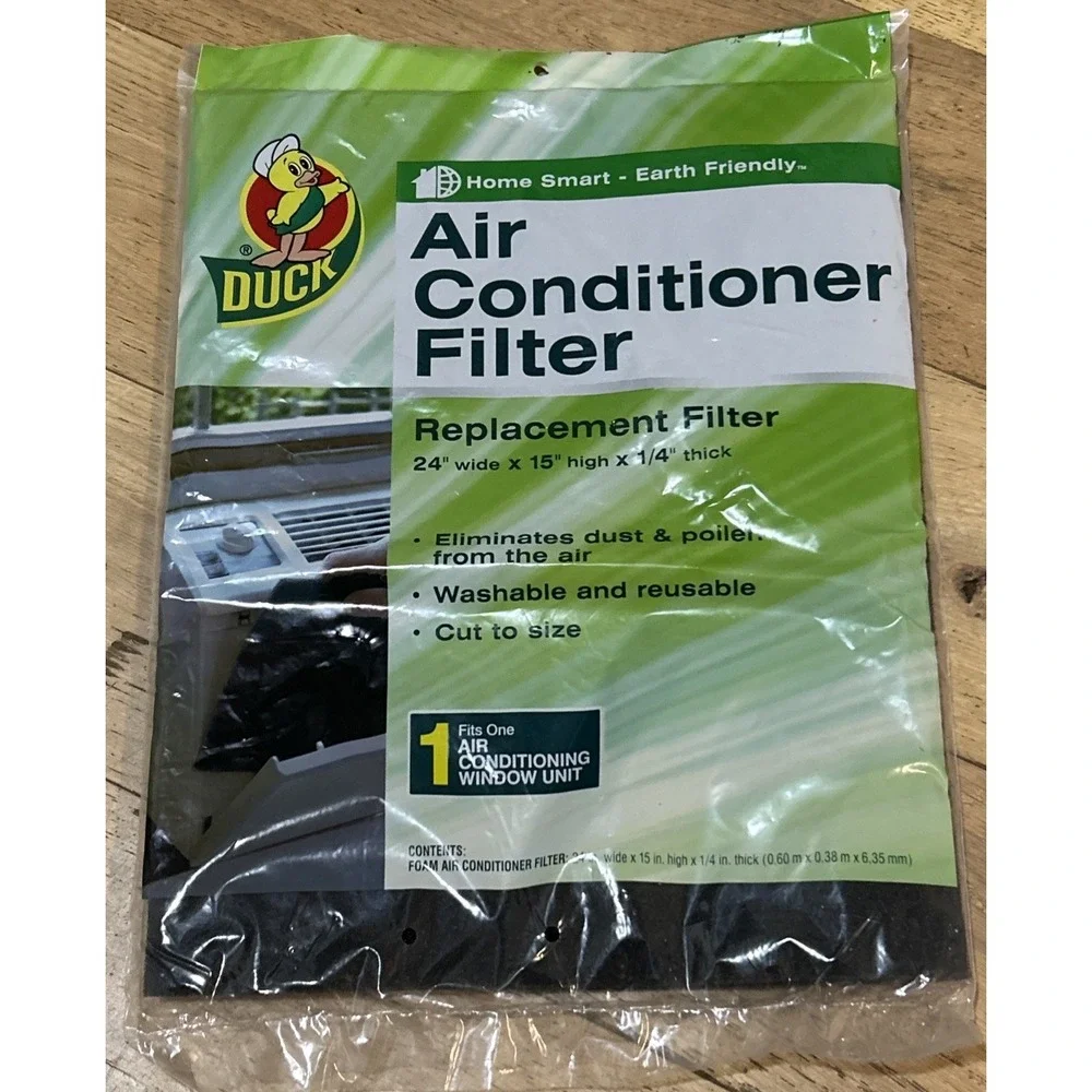 Duck Brand Air Conditioner Filter Replacement Foam 24x15x1/4